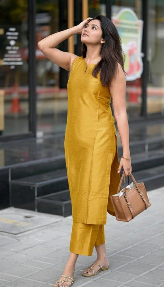 SLEVLESS KURTI WITH PENT