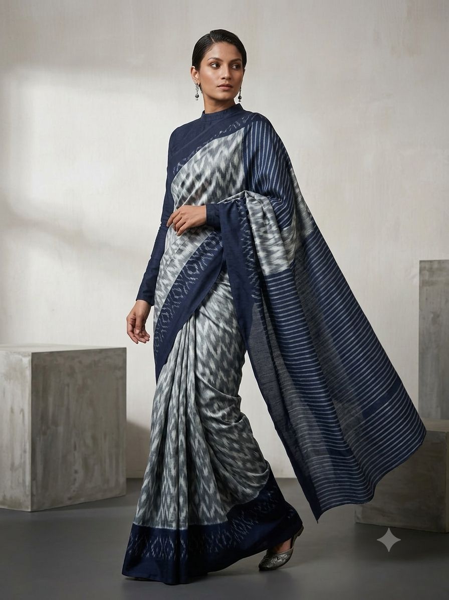 ELEGANT PURE KHADI SZAREE