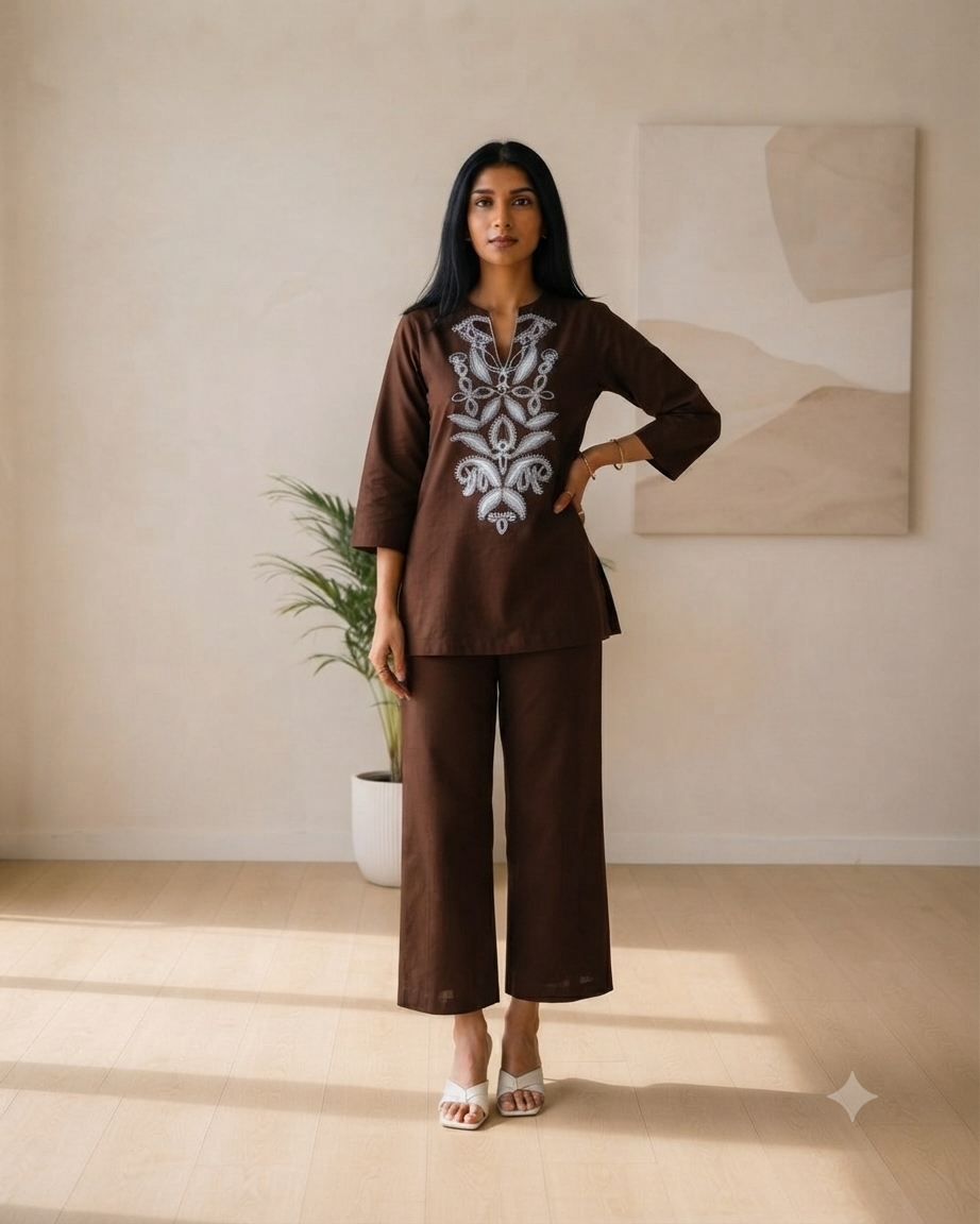 EMBROIDERY CO ORD SET