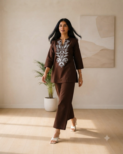 EMBROIDERY CO ORD SET