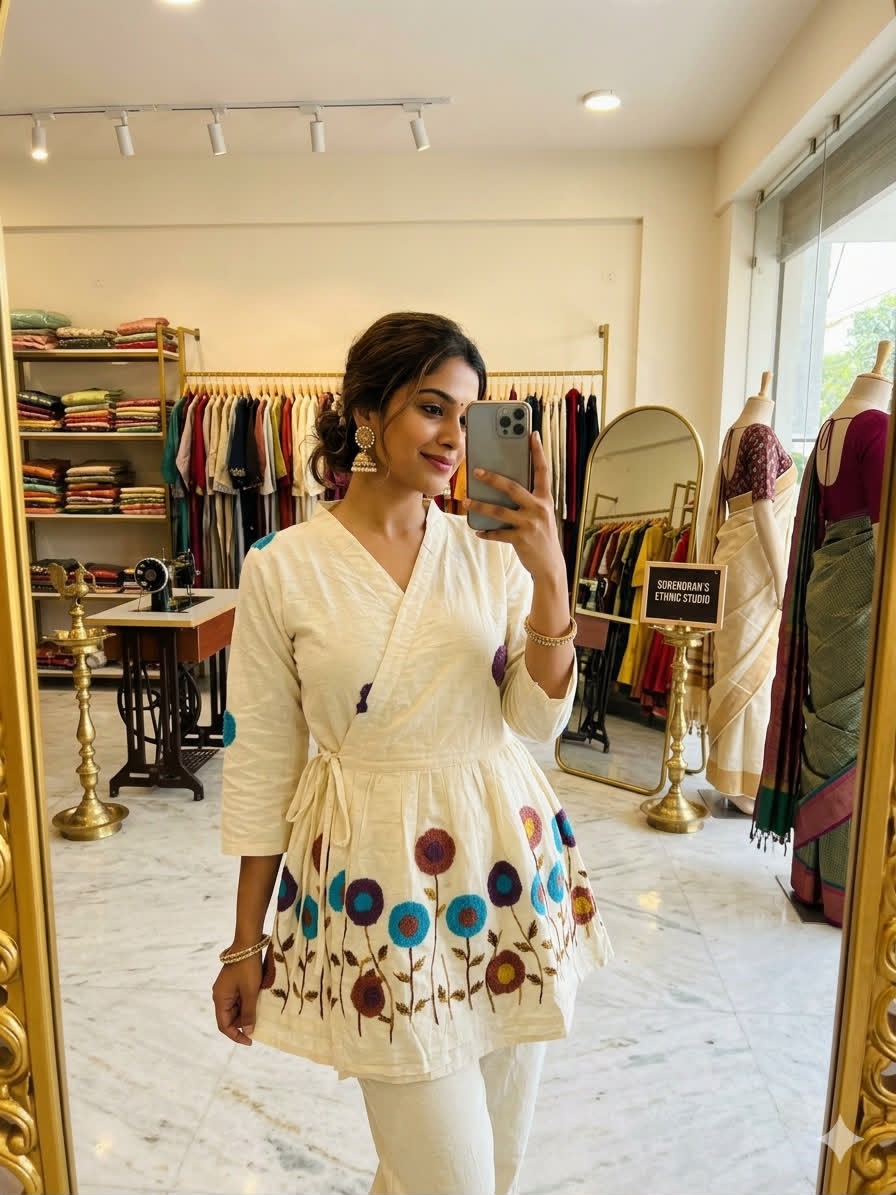 VISCOUS COTTON with BEAUTIFUL TOWEL Work Kurtas