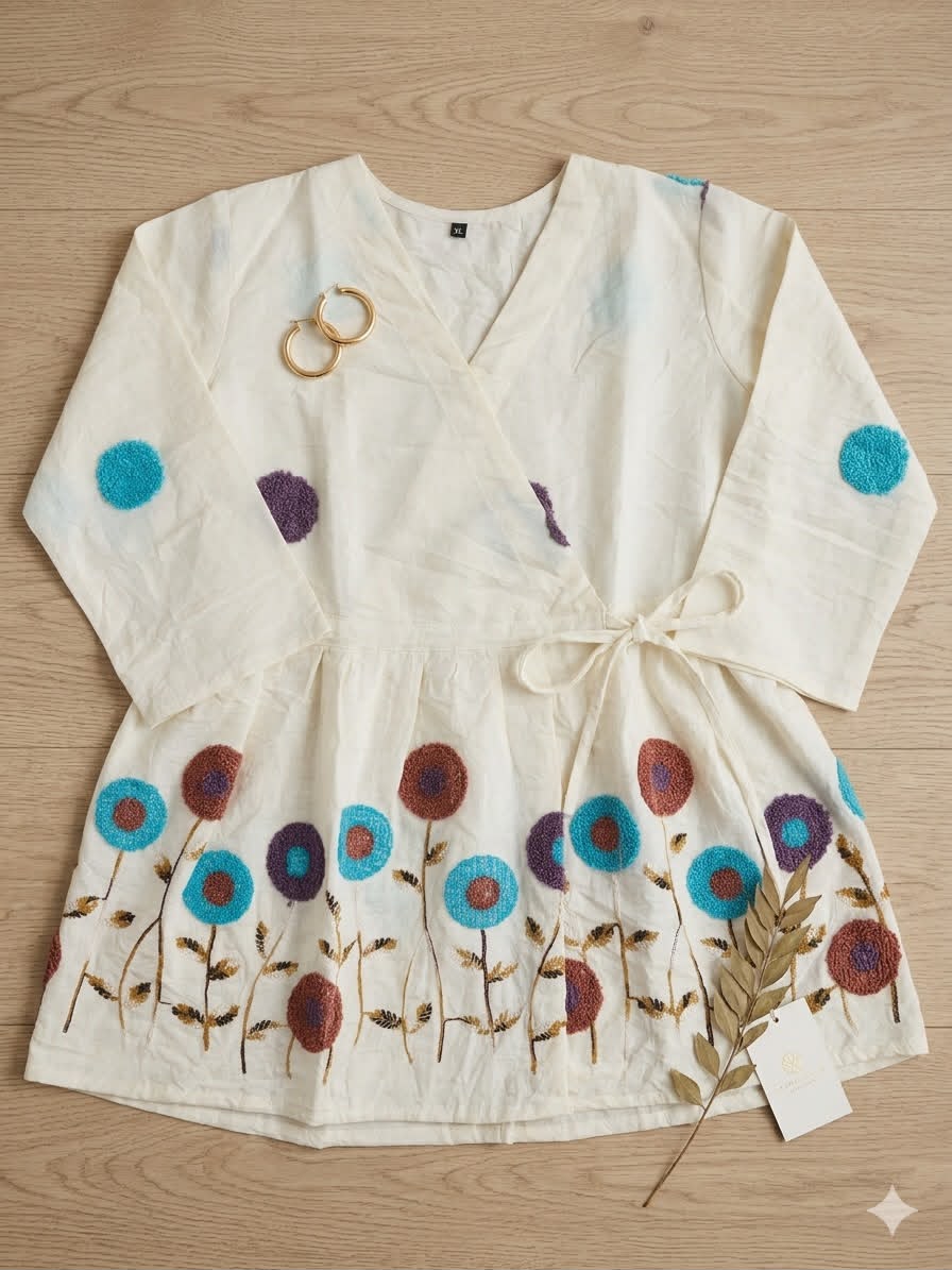 VISCOUS COTTON with BEAUTIFUL TOWEL Work Kurtas