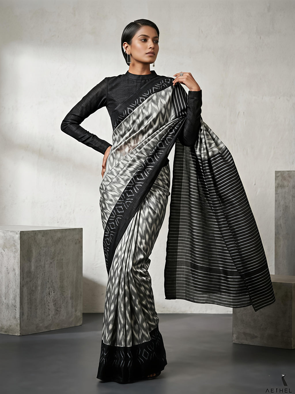 PURE KHADI COTTON BATIK SAREE