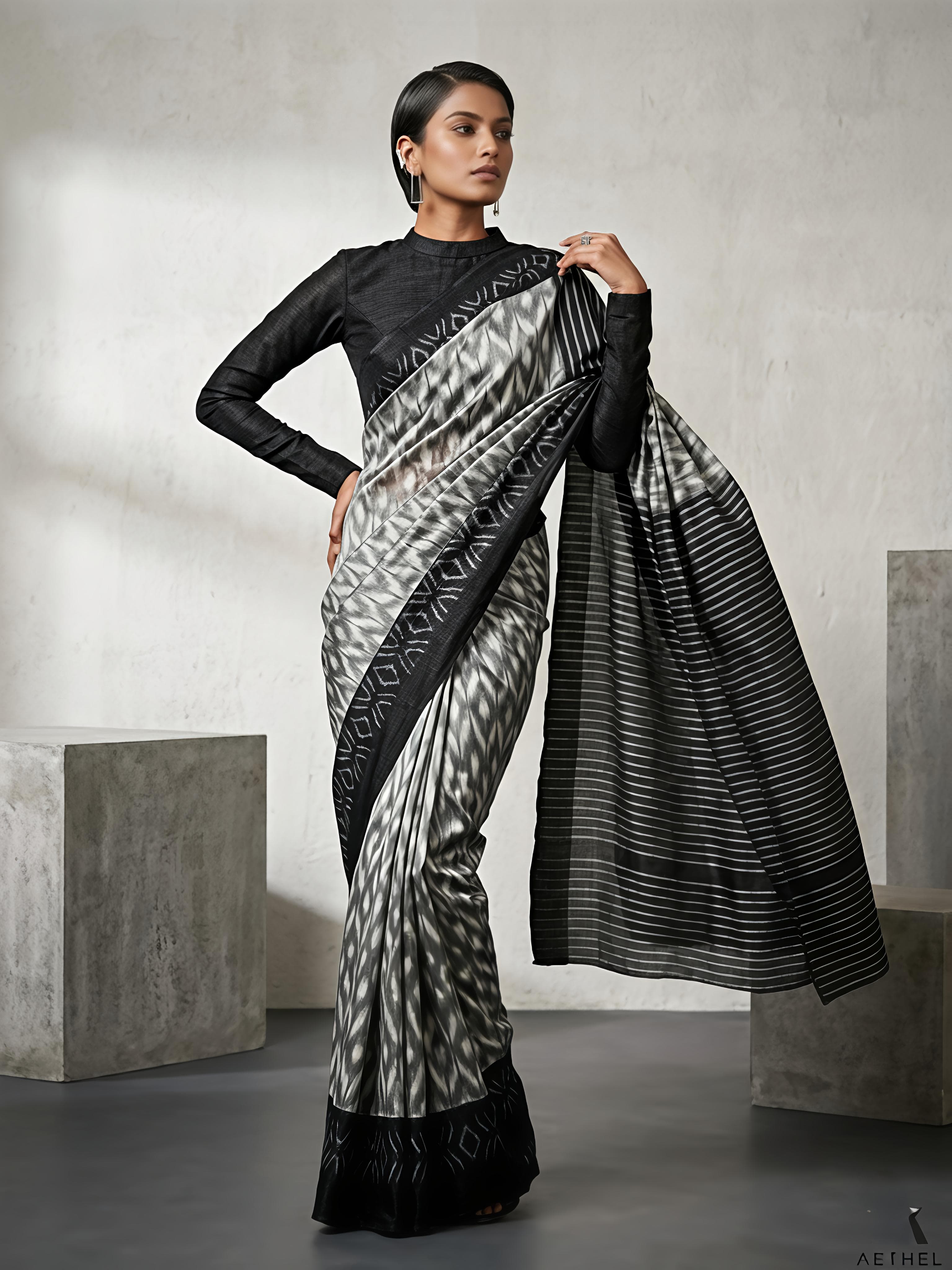 PURE KHADI COTTON BATIK SAREE