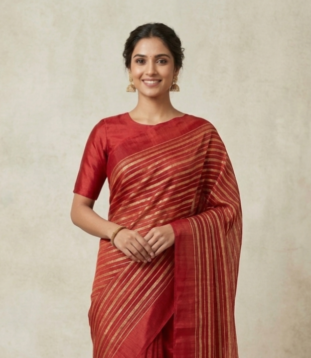 PURE GEORGOTTE WITH SATIN BORDER SAREE