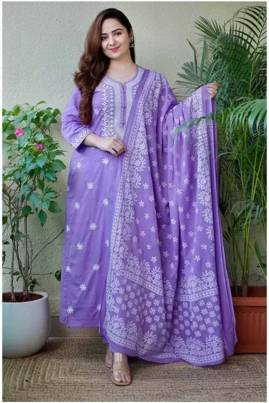 Stylish Embroidered Kurta Set with Dupatta