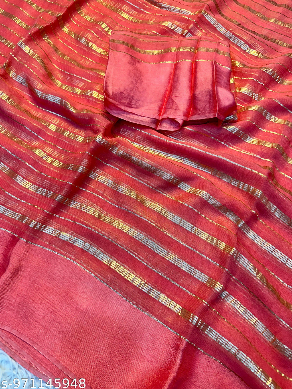 PURE GEORGOTTE WITH SATIN BORDER SAREE