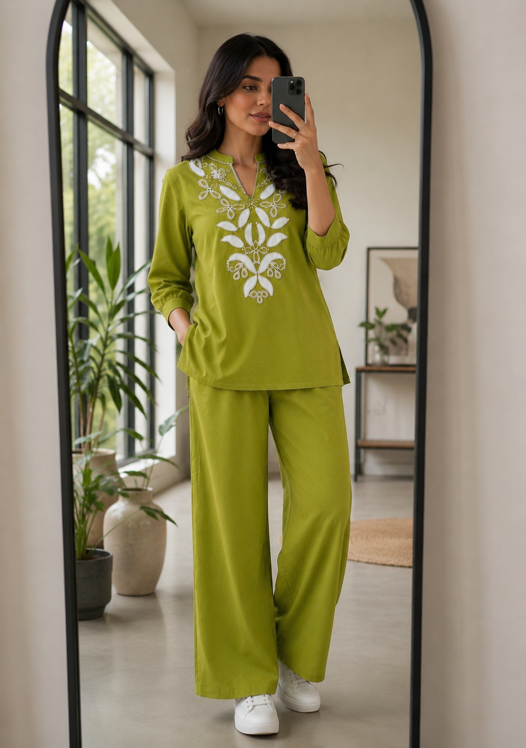EMBROIDERY CO ORD SET
