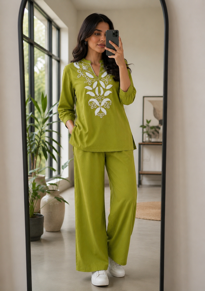 EMBROIDERY CO ORD SET