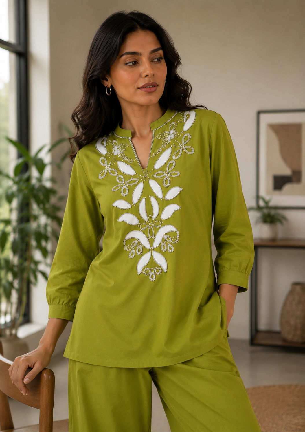 EMBROIDERY CO ORD SET