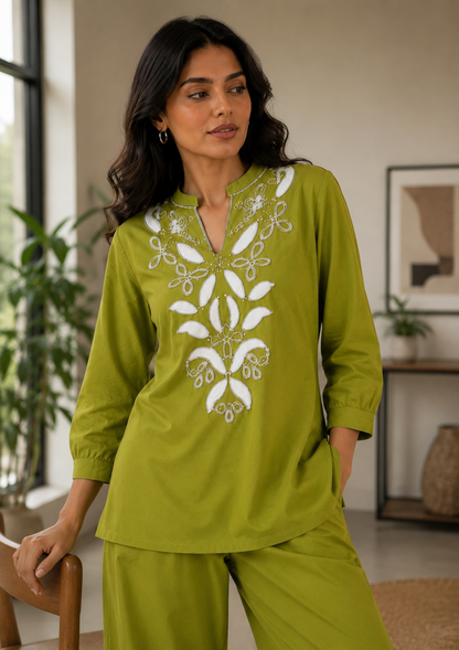 EMBROIDERY CO ORD SET