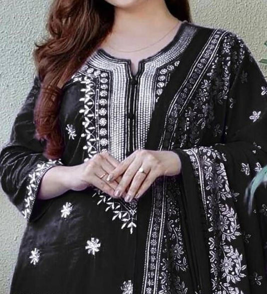 Stylish Embroidered Kurta Set with Dupatta