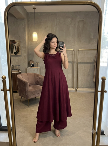 Modern Minimal Maron Co ord set