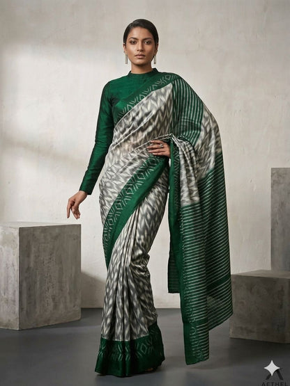 ELEGANT PURE KHADI COTTON SAREE