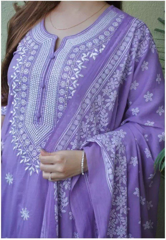 Embroidered Kurta Set with Dupatta