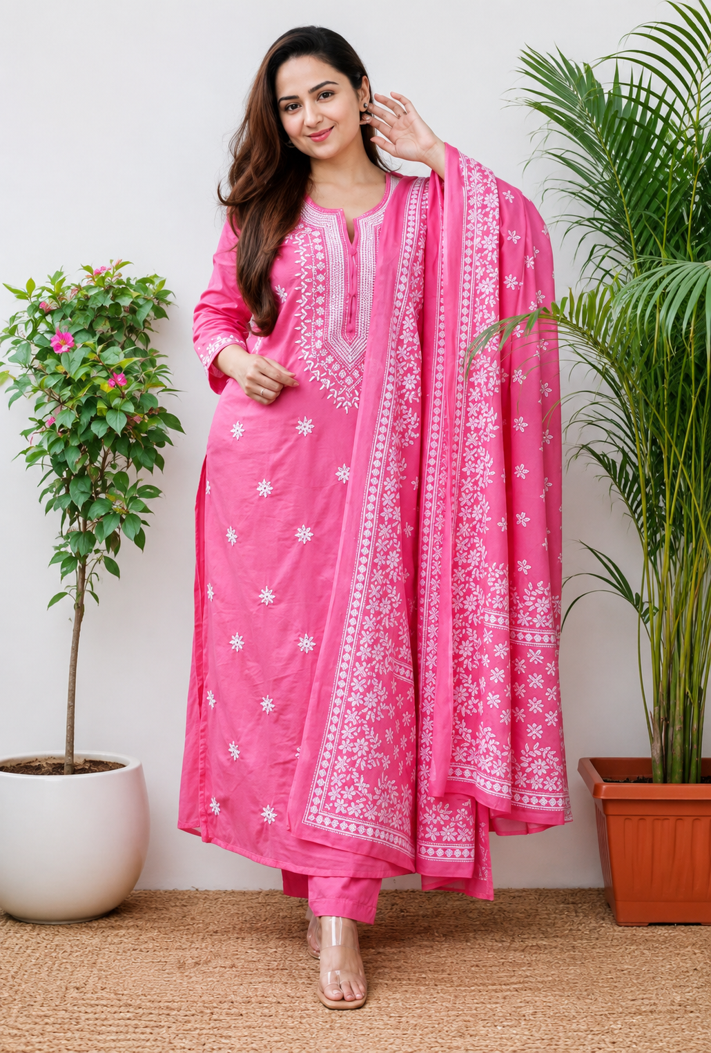 Stylish Embroidered Kurta Set with Dupatta