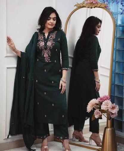 Party Wear Ethnic Kurti Pant  with dupatta Set