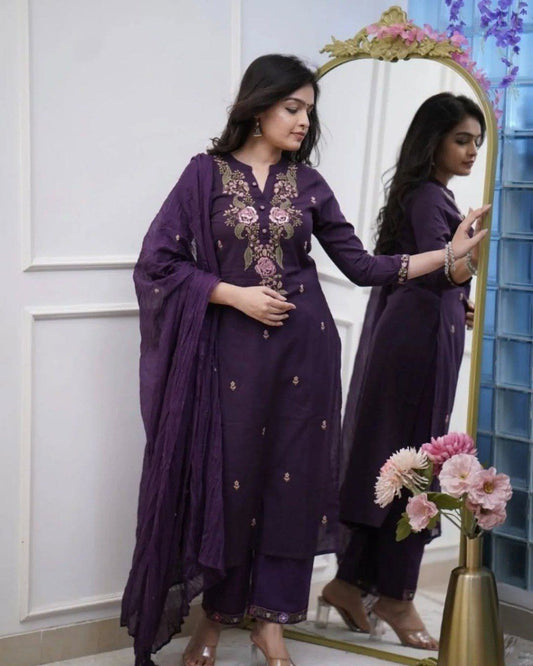 Party Wear Ethnic Kurti Pant  with dupatta Set