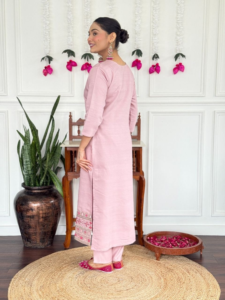 Rose Petal Georgette Ethnic Suit