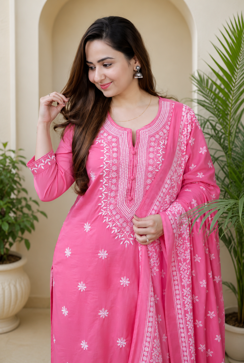 Stylish Embroidered Kurta Set with Dupatta