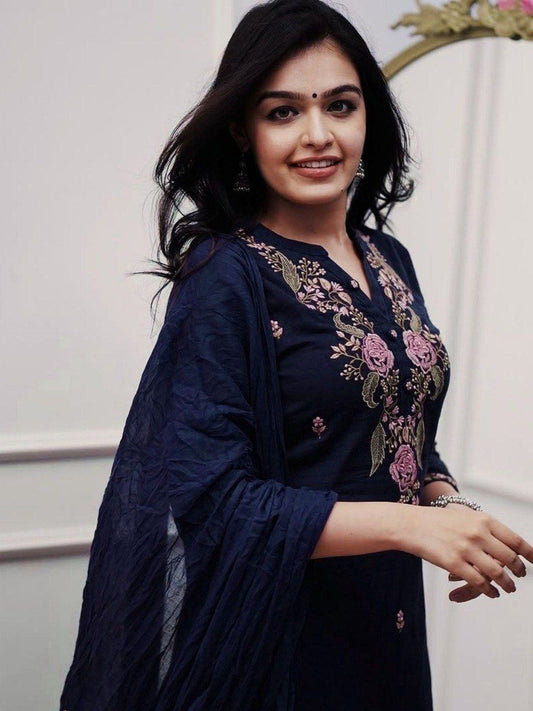 Party Wear Ethnic Kurti Pant  with dupatta Set