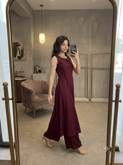 Modern Minimal Maron Co ord set