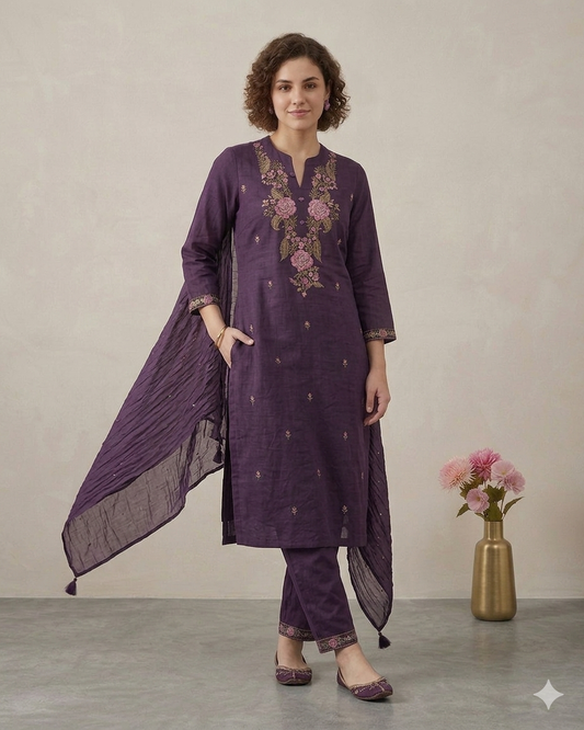 Party Wear Ethnic Kurti Pant with dupatta Set