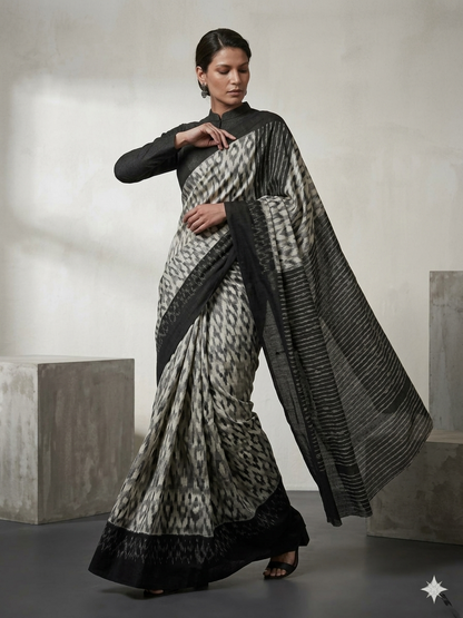 Elegant pure khadi cotton saree
