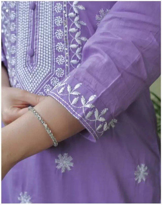 Embroidered Kurta Set with Dupatta