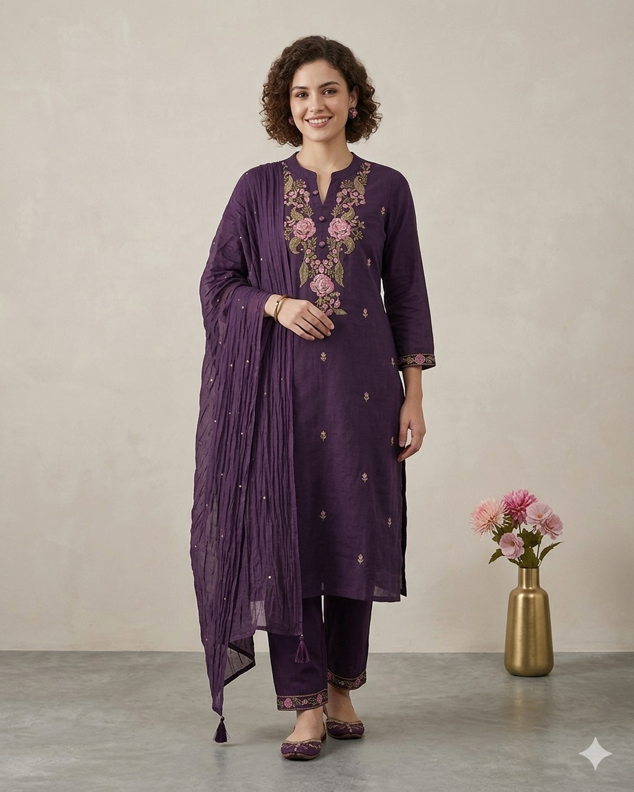 Party Wear Ethnic Kurti Pant with dupatta Set