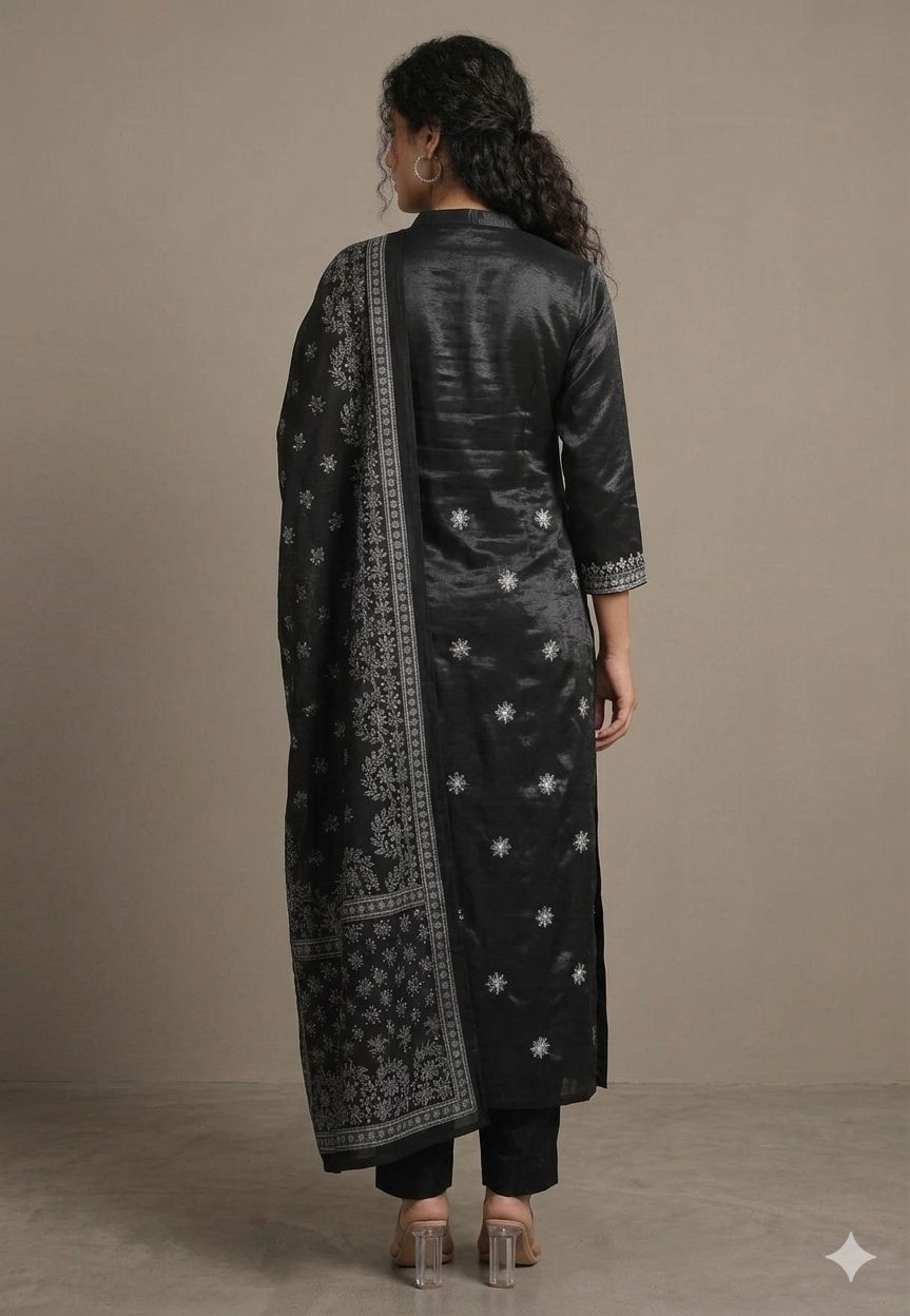 Stylish Embroidered Kurta Set with Dupatta