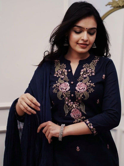 Party Wear Ethnic Kurti Pant  with dupatta Set
