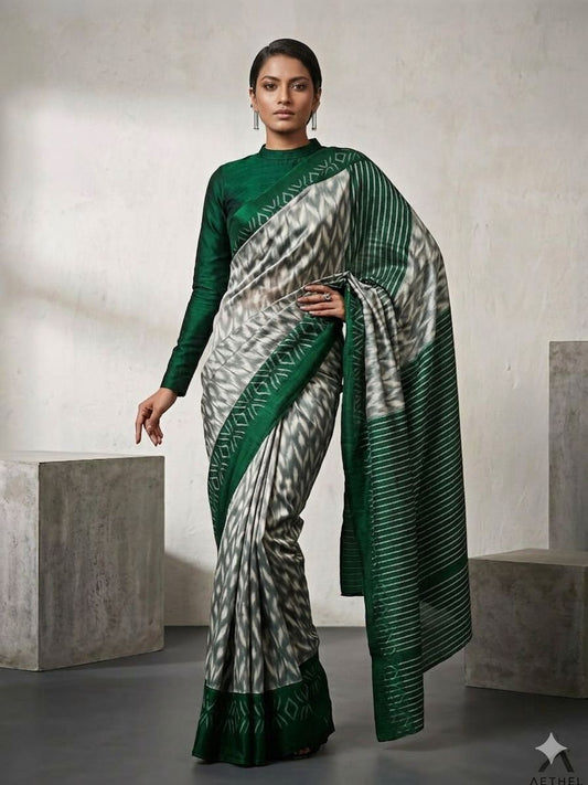 ELEGANT PURE KHADI COTTON SAREE