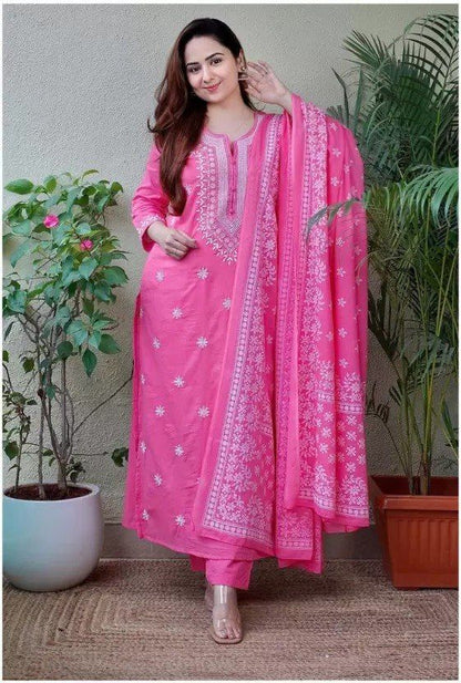 Stylish Embroidered Kurta Set with Dupatta