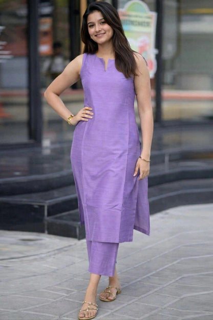 SLEEVLESS KURTI WITH PENT SET