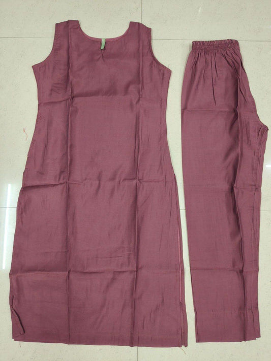 SLEEVLESS KURTI WITH PENT SET