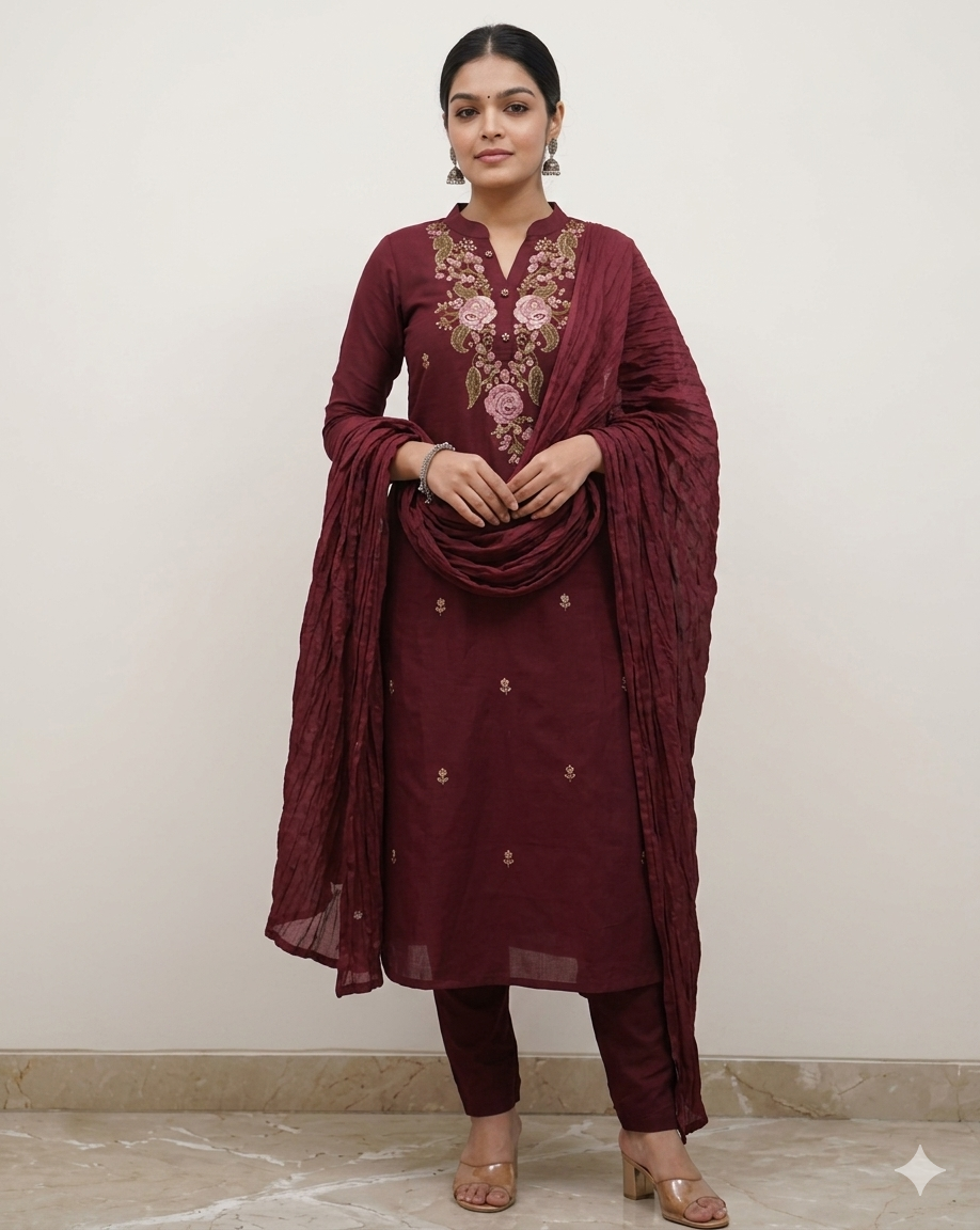 Party Wear Ethnic Kurti Pant with dupatta Set